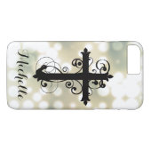 Coques Case-Mate iPhone Christian Swirling Cross Personnalisé (Dos (Horizontal))
