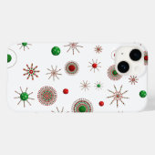 Coques Case-Mate iPhone Christmas 3D Ornaments & Starbursts (Verso (horizontal))