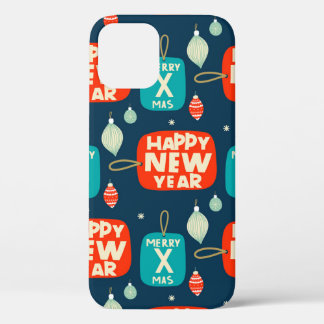 Case-Mate iPhone Case Christmas balls and ornaments vintage pattern back