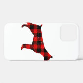 Coques Case-Mate iPhone Christmas Buffalo Plaid Doberman (Verso (horizontal))