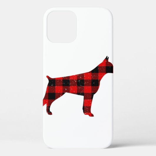 Coques Case-Mate iPhone Christmas Buffalo Plaid Doberman (Verso)