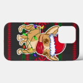 Coques Case-Mate iPhone Christmas chihuahua wearing a medical mask (Verso (horizontal))