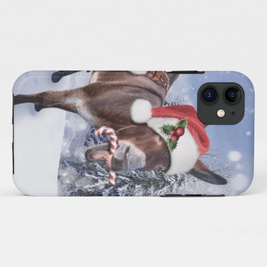 Coques Case-Mate iPhone Christmas donkey with funny (Dos (Horizontal))