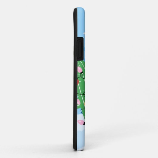 Coques Case-Mate iPhone Christmas Flamingo with Cactus (Dos/Droite)