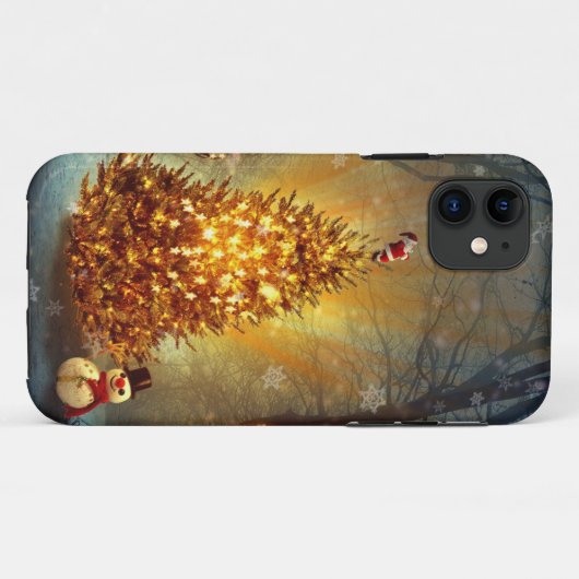 Coques Case-Mate iPhone Christmas Forest. (Dos (Horizontal))