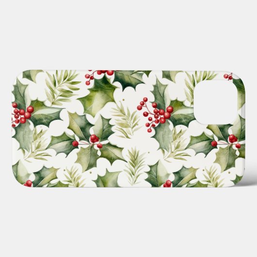Coques Case-Mate iPhone Christmas Holly Berries (Verso (horizontal))