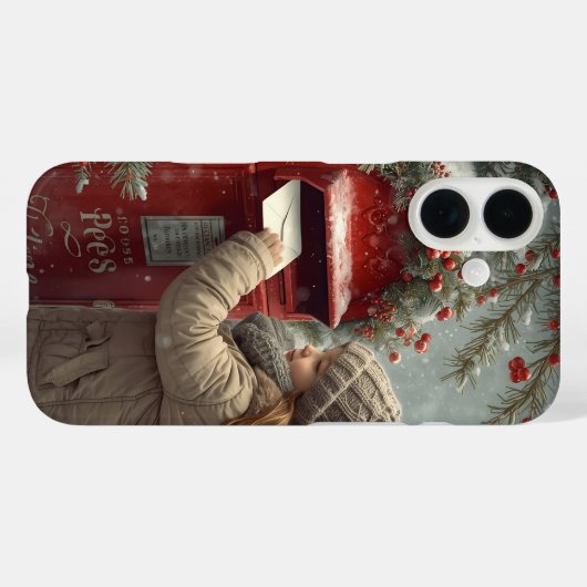Coques Case-Mate iPhone Christmas mailbox festive winter design (Verso (horizontal))