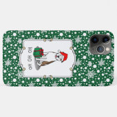 Coques Case-Mate iPhone Christmas Père Noël Pit Bull (lt brindle white 3)  (Dos (Horizontal))