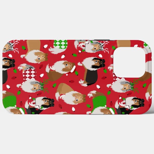 Coques Case-Mate iPhone Christmas Rough Collie (Verso (horizontal))