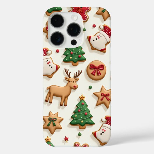 Coques Case-Mate iPhone Christmas Rudolph Santa Tree Cookies Phone Case (Verso)
