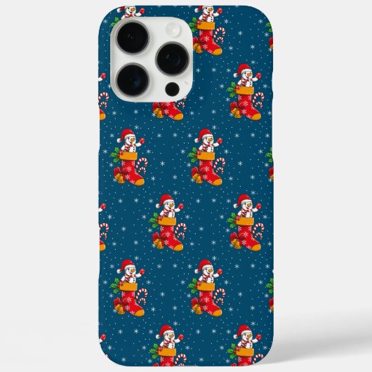 Coques Case-Mate iPhone Christmas Snowman Whimsical Pattern (Verso)