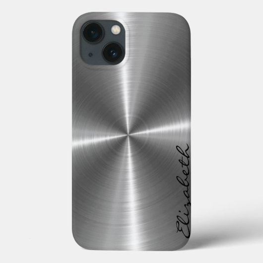 Coques Case-Mate iPhone Chrome acier inoxydable look métallique (Verso)