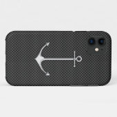 Coques Case-Mate iPhone Chrome Ancre sur fibre de carbone mode de vie naut (Dos (Horizontal))