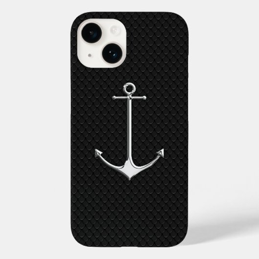 Coques Case-Mate iPhone Chrome Ancre sur la peau de serpent Nautique Lifes (Verso)
