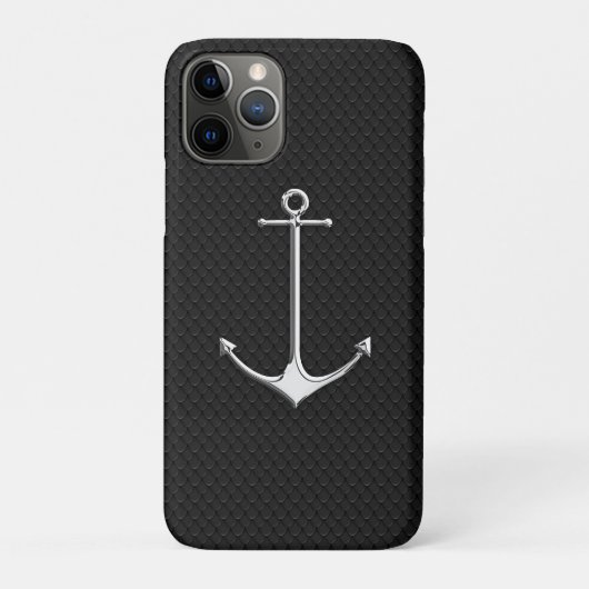 Coques Case-Mate iPhone Chrome Ancre sur la peau de serpent Nautique Lifes (Dos)