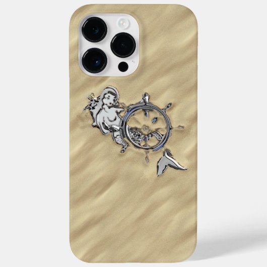 Coques Case-Mate iPhone Chrome argenté comme une sirène dans le sable (Verso)