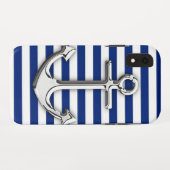 Coques Case-Mate iPhone Chrome Comme Ancre Graphique sur les rayures de ma (Dos (Horizontal))