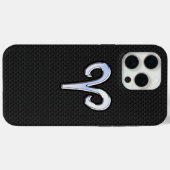 Coques Case-Mate iPhone Chrome Comme Aries Signe Zodiaque (Verso (horizontal))