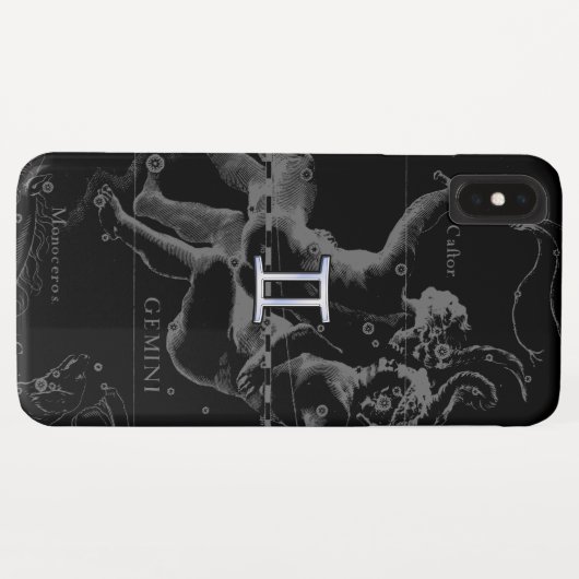 Coques Case-Mate iPhone Chrome comme Gemini Zodiac Symbole sur Hevelius (Dos (Horizontal))