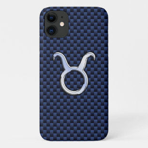 Case-Mate iPhone Case Chrome Comme Taurus Zodiac Signe Bleu Carbone Impr
