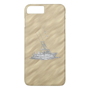 Coque iPhone 8 Plus/7 Plus Chrome Deep Sea Fishing Bateau Sandy Beach Imprime