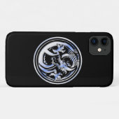 Coques Case-Mate iPhone Chrome Dragon Crest sur l'impression noir (Dos (Horizontal))
