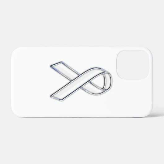 Coques Case-Mate iPhone Chrome Imprimé Ceinture Bleu Blanc Sensibilisation (Verso (horizontal))