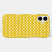 Coques Case-Mate iPhone Chrome jaune, look émail, grille cloutée (Verso (horizontal))