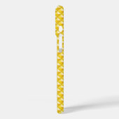 Coques Case-Mate iPhone Chrome jaune, look émail, grille cloutée (Verso / Gauche)