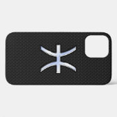 Coques Case-Mate iPhone Chrome Like Pisces Zodiac Sign on Black Skin Style (Verso (horizontal))