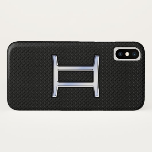 Coques Case-Mate iPhone Chrome moderne comme Gemini signe Zodiac (Dos (Horizontal))