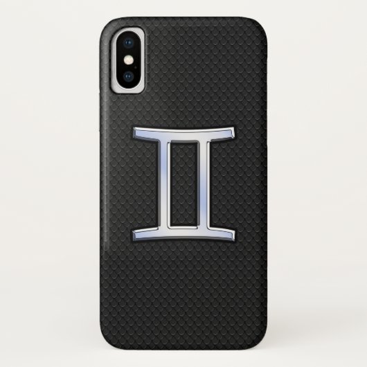 Coques Case-Mate iPhone Chrome moderne comme Gemini signe Zodiac (Dos)