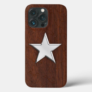 iPhone 13 Pro Coque Chrome Star sur Wet Mahogany Imprimer