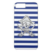 Coques Case-Mate iPhone Chrome Style Pirate sur les bandes Nautiques (Dos)