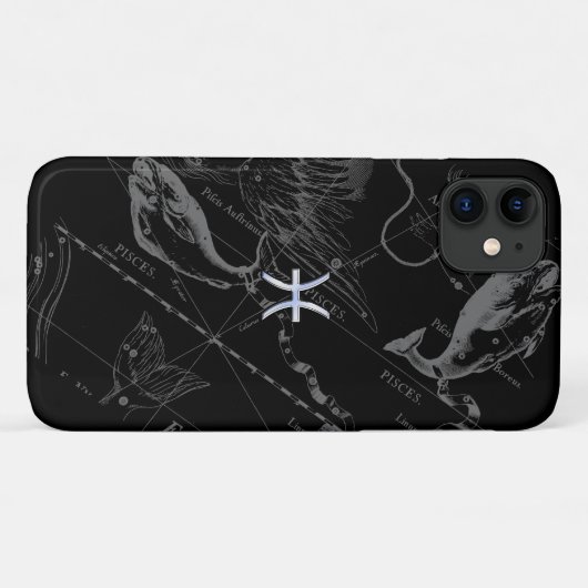 Coques Case-Mate iPhone Chrome Style Pisces Zodiac Connexion Hevelius (Dos (Horizontal))