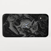 Coques Case-Mate iPhone Chrome Style Taurus Zodiac Connexion Hevelius Blac (Dos (Horizontal))