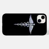 Coques Case-Mate iPhone Chrome Stylish Comme Caduceus Symbole Médicale (Verso (horizontal))