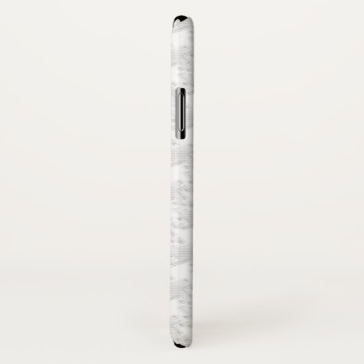 Coques Case-Mate iPhone Chrome White Ribbon Sensibilisation sur Houndstoot (Dos/Droite)
