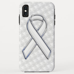 Etui iPhone Case-Mate Chrome White Ribbon Sensibilisation sur Houndstoot