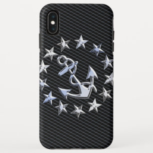 Coque Case-Mate Pour iPhone Chrome Yacht drapeau naval sur l'automobile Grille