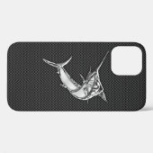 Coques Case-Mate iPhone Chromes marlin on carbon fiber (Verso (horizontal))