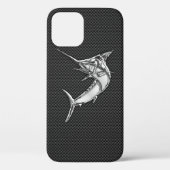 Coques Case-Mate iPhone Chromes marlin on carbon fiber (Verso)