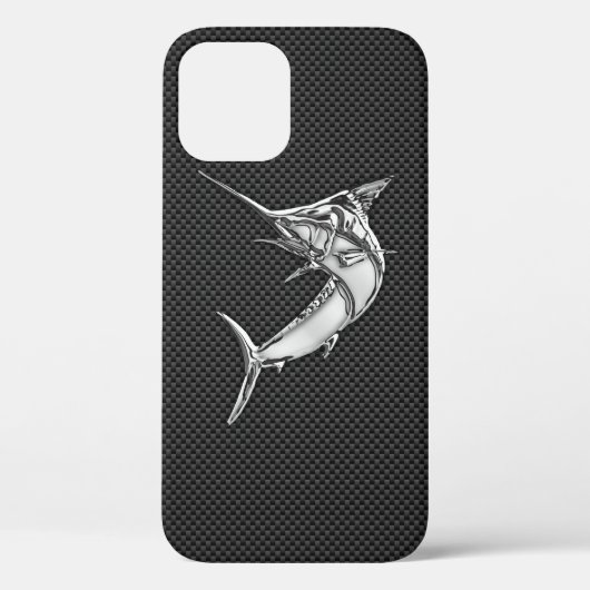 Coques Case-Mate iPhone Chromes marlin on carbon fiber (Verso)