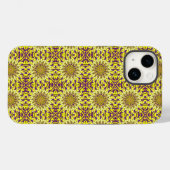 Coques Case-Mate iPhone Chrysanthème jaune Floral Purple Motif (Verso (horizontal))