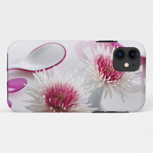 Coques Case-Mate iPhone Chrysanthèmes (Dos (Horizontal))