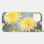 Coques Case-Mate iPhone Chrysanthèmes D'Aquarelle Sur Un pré Jaune Clair (Verso (horizontal))