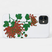 Coques Case-Mate iPhone Chrysanthèmes d'araignée chinois - rouge profond (Dos (Horizontal))