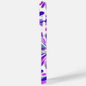 Coques Case-Mate iPhone Chrysanthèmes floraux violet rose bleu gris (Verso / Gauche)