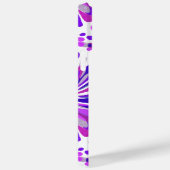 Coques Case-Mate iPhone Chrysanthèmes floraux violet rose bleu gris (Verso / Droite)