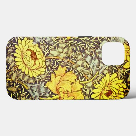 Coques Case-Mate iPhone chrysanthemum par William Morris Postcard (Verso (horizontal))